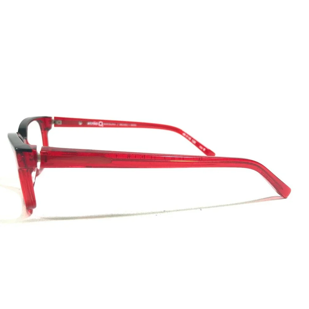 Etnia Barcelona Petite Eyeglasses Frames MELMAC BKRD Black Clear Red 48-15-125
